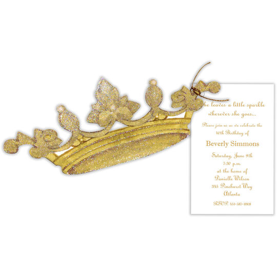 Crown Die-cut Invitations